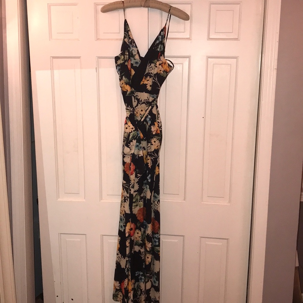 Anthropologie Floral Jumpsuit
